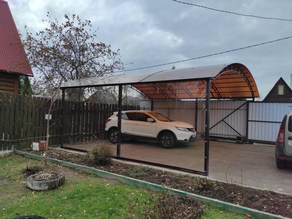 Прозрачные шторы ПВХ для навеса под автомобиль в Кадые